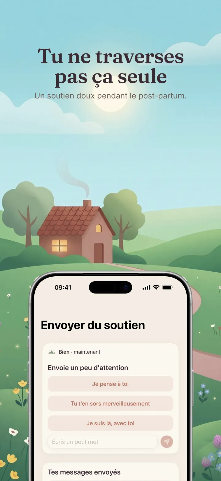 Capture d'écran de l'application Postpartum Hero