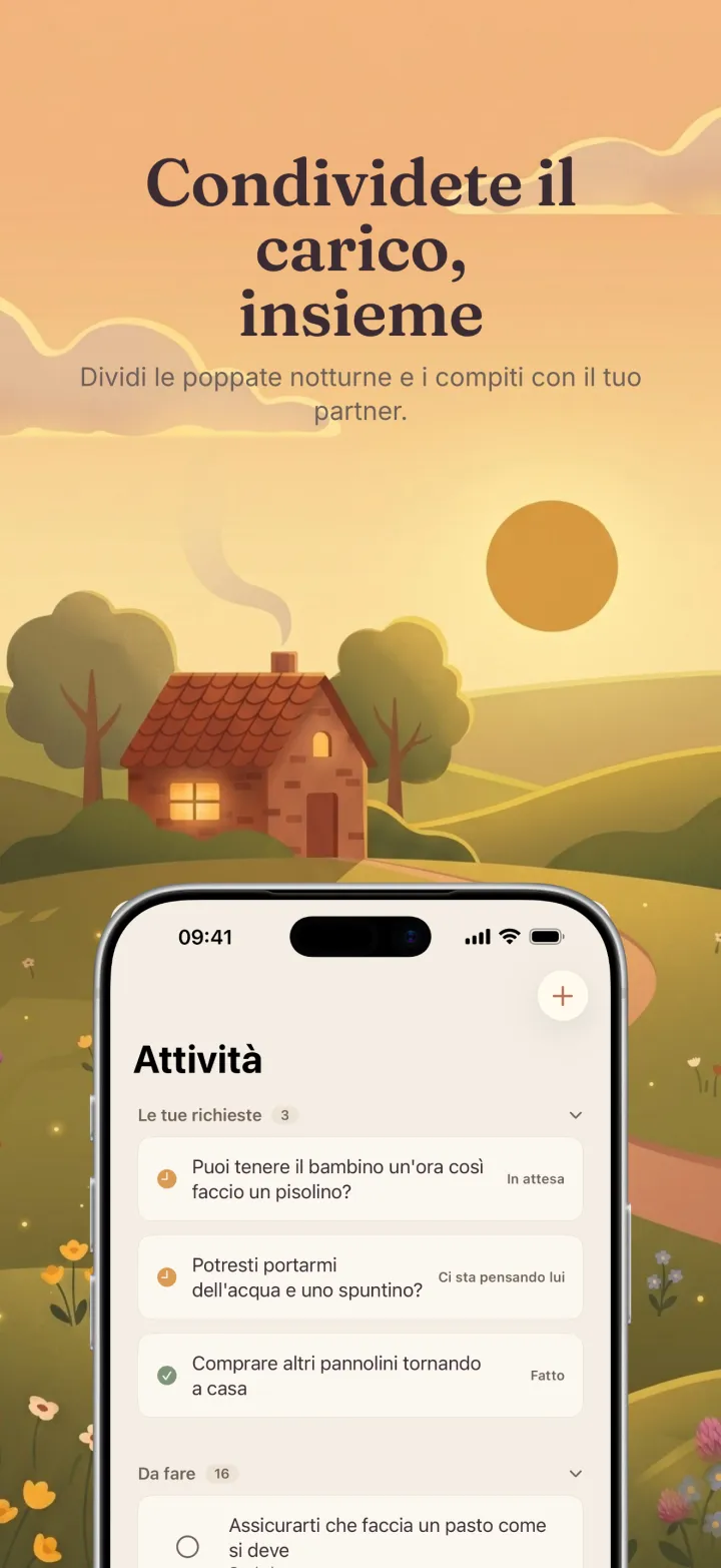 Schermata dell'app Postpartum Hero