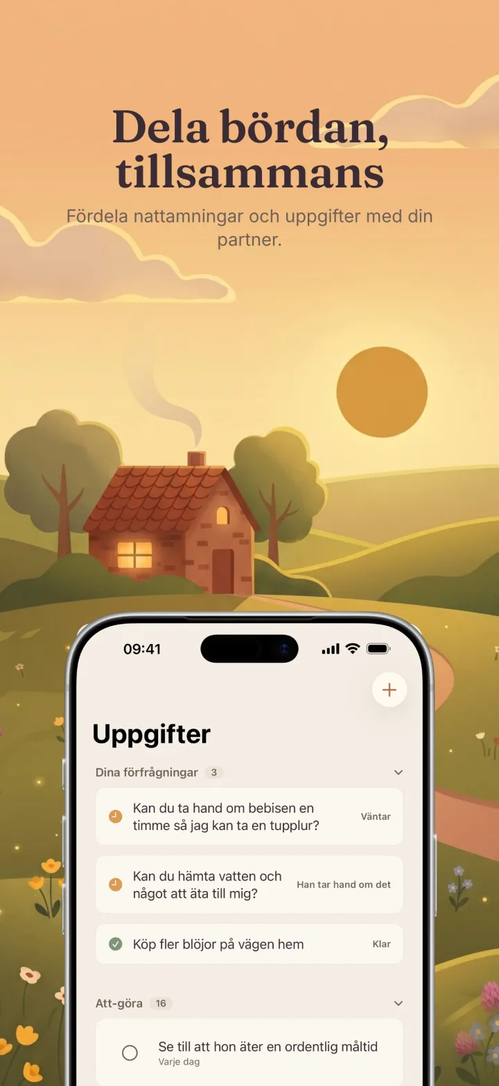 Skärmbild av appen Postpartum Hero